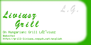 liviusz grill business card